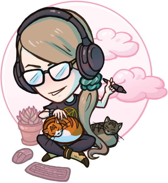 Cartoon-style self portrait